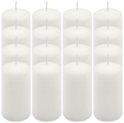 Nexos Oszlopgyertya szett paraffin 5×10 cm 16 db fehér (DK47100_SL16)