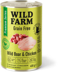  Wild Farm WILD FARM Premium Grain Free Wild Boar and Chicken 400g - gabonamentes macskatáp