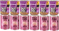 Whiskas WHISKAS Nedvestáp 1+ csirkemártással 6x400g + WILD FARM Pate csirkemártással 6x400g