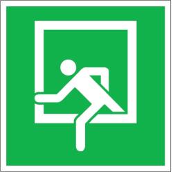  Indicator iesire de urgenta, 200 x 200 mm, autoadeziv, SAFETY MARKING (4044589372215)