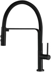 Laveo SILUETTO rugalmas tömlős zuhanyváltós matt fekete csaptelep (OPBQU_B78D)