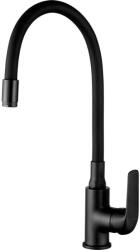 Laveo ELZA álló csaptelep rugalmas tömlővel, matt fekete (OPBKE_B61D)