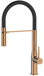 Laveo POLA álló csaptelep rugalmas kiömlővel, rose gold/matt fekete (OPBAP_878D)