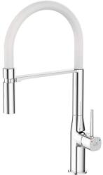 Laveo POLA álló csaptelep rugalmas kiömlővel, króm/fehér (OPBAP_678D)