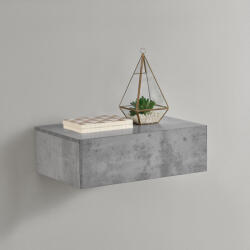 PremiumXL Falra Szerelhető Éjjeliszekrény Fiókos 46x30x15 cm Beton Hatású