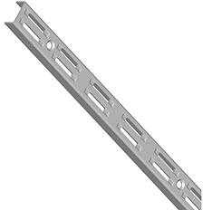  Fém fali polc sín, két lyuksoros (150 cm) ezüst, 2db (1702012)