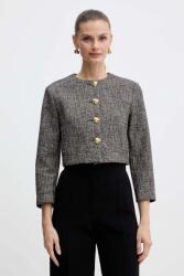 Pinko blézer gyapjú keverékből barna, sima, egysoros gombolású, 105708 A2QX - barna 40