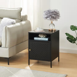 PremiumXL Éjjeliszekrény Janakkala 55x40x40 cm Acél Fekete