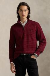 Ralph Lauren pamut pulóver bordó, félgarbó nyakú, 710981460 - burgundia M
