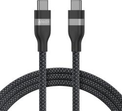 Anker A82E2H11 USB-C to USB-C adatkábel, töltőkábel, fekete (240W, 3A, 0.9m)