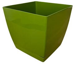  Virágkaspó DUKP210 sötétzöld szögl (PE-4778)