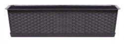  Balkonláda rattan, alátéttel ISR600P, 60 cm, SÖTÉTBARNA (10 db/csomag) - ár/db (PE-5926)