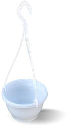  Kaspó akasztóval Jacinta 23cm Fehér - 3, 7 L - KOMPLETT - AKASZTÓVAL (PE-7229)