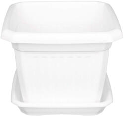 Virágcserép négyszögletes 30cm FEHÉR (PE-8217)