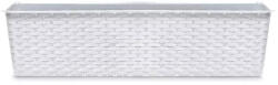  Balkonláda rattan, alátéttel ISR600P, 60 cm FEHÉR (10 db/csomag) - ár/db (PE-5924)