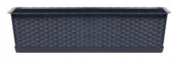  Balkonláda rattan, alátéttel ISR500P, 50 cm ANTRACIT (10 db/csomag) - ár/db (PE-6599)