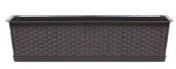  Balkonláda rattan, alátéttel ISR500P, 50 cm SÖTÉTBARNA (10 db/csomag) - ár/db (PE-6133)