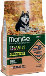 Monge BWild Adult Gabonamentes Száraz Kutyatáp (Lazac és Borsó) - 2, 5 kg