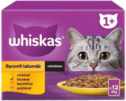 Whiskas Szárnyas Válogatás Alutasakos Macskaeledel Szószban (Csirke, Baromfi, Kacsa, Pulyka) - 12x85 g