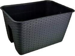  Balkonláda korlátra 40cm RATTAN DRLB400 ANTRACIT (PE-6597)