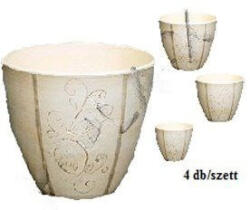  Agyag kaspó SZETT FEHÉR (PE-2757)