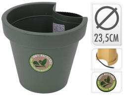  Kaspó csatornára helyezhető 235X210MM - Sötétzöld (Y54199780) (PE-8329)