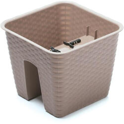  Balkonláda korlátra 28cm RATTAN DRLB280 MOKKA (PE-6592)