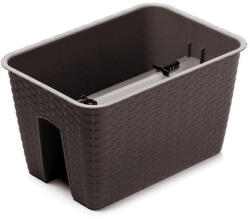  Balkonláda korlátra 40cm RATTAN DRLB400 BARNA (PE-6595)