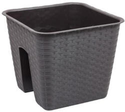  Balkonláda korlátra 28cm RATTAN DRLB280 BARNA (PE-6591)