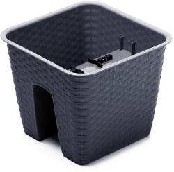  Balkonláda korlátra 28cm RATTAN DRLB280 ANTRACIT (PE-6593)