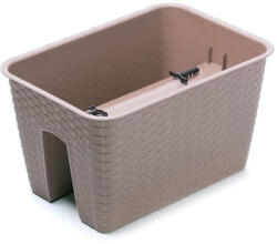  Balkonláda korlátra 40cm RATTAN DRLB400 MOKKA (PE-6596)