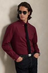 Ralph Lauren pamut ing legombolt galléros, bordó, regular, 710953644 - burgundia M