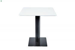 Mobiliamo Szögletes Étkezőasztal, Bisztró asztal Fehér Színben Palermo - 80x80cm Mdf-Fém