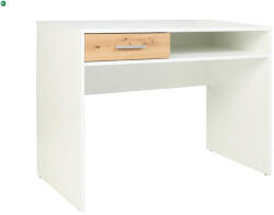 BIM Furniture Íróasztal Fehér Színben Tölgy Fiókkal. Méret: 100x59 cm