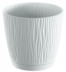  Kaspó hullámos, ALÁTÉTTEL DSY130P FEHÉR (10 db/csomag) - ár/db (PE-5990)