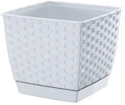  Kaspó rattan 165mm (fehér) DRLK165 (PE-0687)