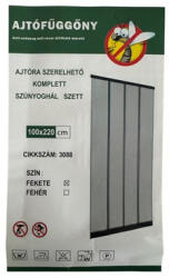  Tépőzáras sz. háló ajtóra 4x220x100 FEKET (PE-3088)