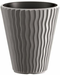  Virágváza alacsony, henger 35 x 38 cm DBSP350 SZÜRKE (PE-6068)