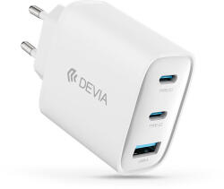 DEVIA Extreme Speed Series 65W GaN PD gyorstöltő adapter USB+2xType-C - fehér