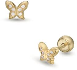 Lisa-gyerek ékszerek Lisa szikrázó pillangó arany gyerek fülbevaló (JTAG-4450-18)