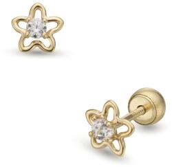 Lisa-gyerek ékszerek Lisa tündöklő virág arany fülbevaló (JTAG-4205-18)