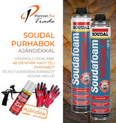 Soudal purhab pisztolyos Soudafoam Professional 60 téli -10 C° 750ml 48 db (S108896CS48)