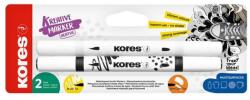 Kores Dekormarker készlet, akril, 1-2 mm, kétvégű, KORES " K-Kreative", 2 különböző szín (IK23021) - tintasziget