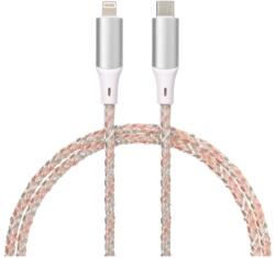  Kábel Qualo Ultimate - LED-es Type-C (USB-C) / Lightning kábel 18W, 1m