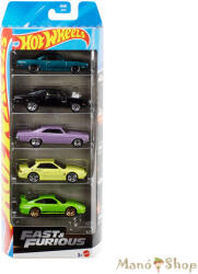 Mattel - Fast & Furious - 5 db-os autó készlet (JBJ80)