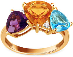 Heratis Forever Arany gyűrű drágakövekkel és gyémántokkal Timmie IZBR491