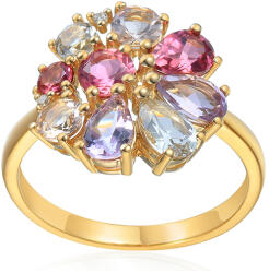 Heratis Forever Arany gyémánt gyűrű drágakövekkel IZBR951