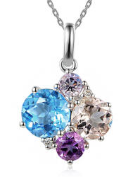 Heratis Forever Fehér arany medál drágakövekkel és gyémántokkal 0, 010 ct Maita IZBR604AP