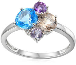 Heratis Forever Fehér arany gyűrű drágakövekkel és gyémántokkal 0, 010 ct Maita IZBR604A