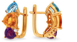 Heratis Forever Arany fülbevaló drágakövekkel és 0, 070 ct gyémántokkal Timmie IZBR491N